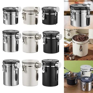 Coffee Canister Utensils Airtight Storage Tank for Nuts Loose Leaf Tea Salts - Picture 1 of 23