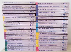 Lot 38 Silhouette Romance Novels Books Vtg 1982 Purple Covers #190-333 - Imagen 1 de 7
