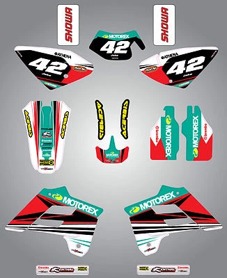 Gas Gas EC 125-200-250-300 05-06 Full custom graphics kit STRIKE style stickers - Image 1 of 4