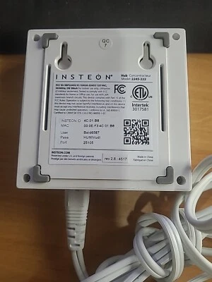INSTEON Hub Model 2245 222 Dual Band - White - Complete - Image 1 of 2