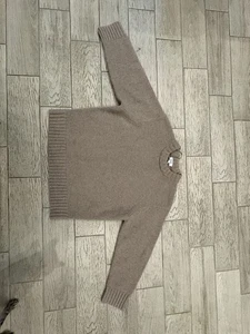 CHUNKY PURE CASHMERE CREW-NECK SWEATER MEN's SIZE SMALL - Picture 1 of 3