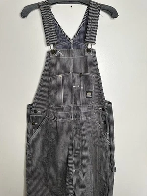 Berne Hickory Stripe Bib Overalls 42X30 Train Conductor Railroad Farm Stripes - Image 1 of 4