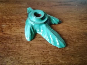 Portacandele ceramica Alice Ehmann Meissen verde laboratori viennesi - Foto 1 di 4