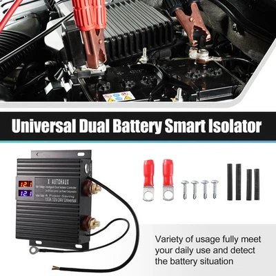 Universal Dual Battery Smart Isolator for Car RV Truck ATV UTV 12/24V Pack of 1 - Image 1 of 4