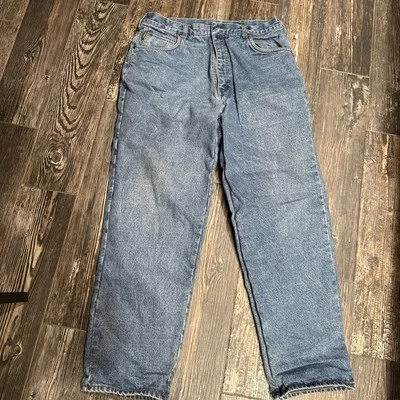 Cabela's Flannel Lined Jeans Mens 36x32 Blue Classic Fit Denim Outdoor Workwear - Image 1 of 4