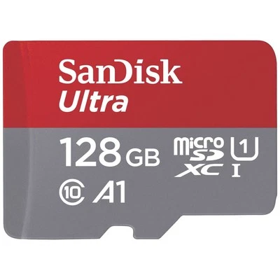 SanDisk Ultra + Adapter microSDXC-Karte 128 GB A1 Application Performance Class, - Bild 1 von 2