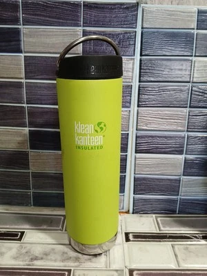 Tapa de café de grado alimenticio aislada al vacío de acero inoxidable Klean Kateen 20 oz verde  Foto 1 de 4