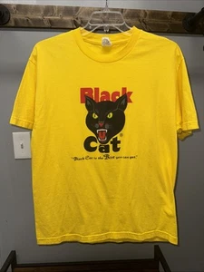 Autographed Black Cat Fireworks Vintage Tee Size Large Brad Keselowski #2 - Picture 1 of 3