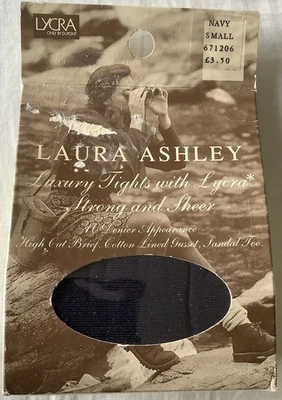 New Laura Ashley Navy Blue Luxury Tights Size Small - Image 1 of 2