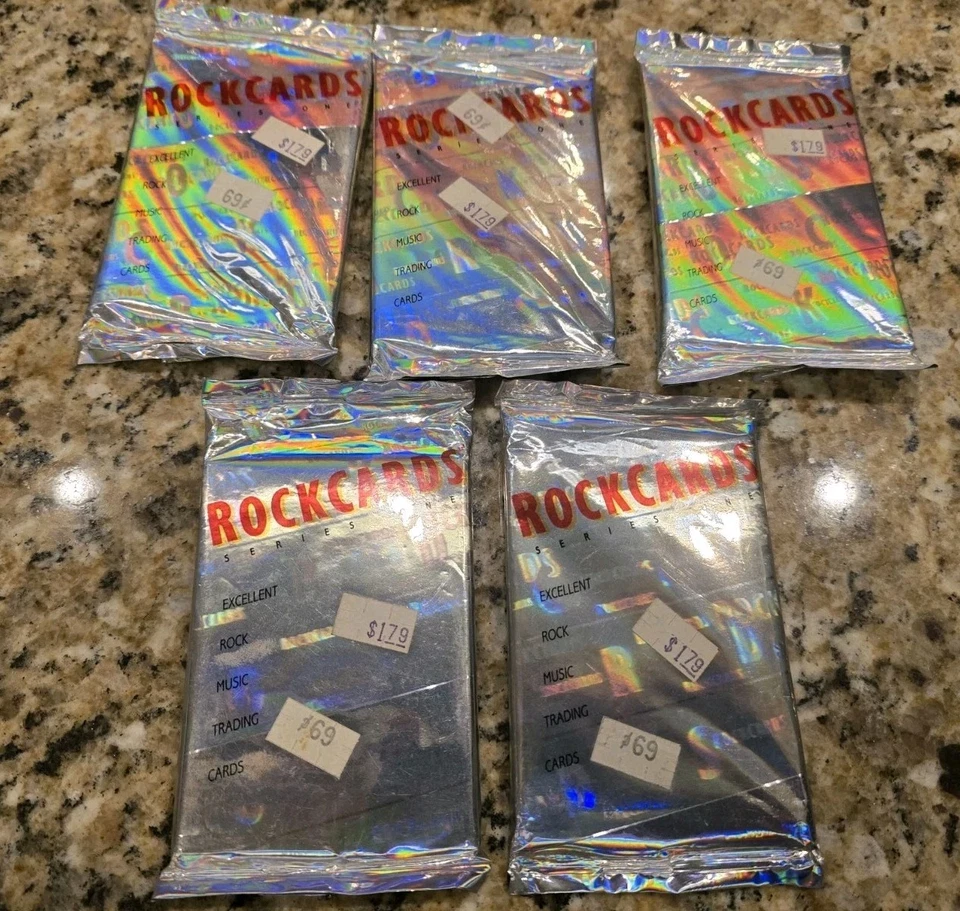 1991 Series One Brockum RockCards Rock Card Trading Cards Vintage 5 pack