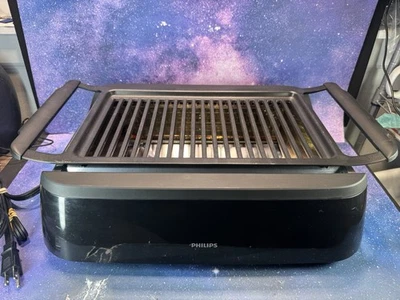 Philips Smoke-Less Indoor Grill Advance 1660W Infrared Heat Cooker HD6371 - Image 1 of 4