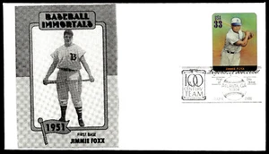 2000 Jimmie Foxx FDC Baseball Immortals Sports Card Garcia Cachet - Picture 1 of 2