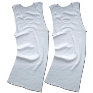 2 Pack New Men's A-Shirts Cotton Ribbed Tank Top Wife Beater Muscle Undershirts