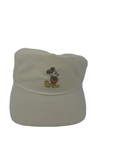 Mickey Mouse Rare Disney Character Fashions White Leather Strapback Hat - Picture 1 of 6