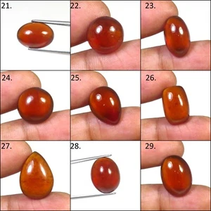 Red Hessonite Garnet Cabochon 5-14 Cts Mix Shape Natural Hessonite Gemstone GH-A - Picture 1 of 105