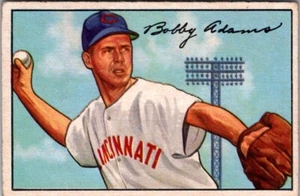 1952 BOWMAN BASEBALL CARD BOBBY ADAMS CINCINATTI REDS NO23 - Picture 1 of 2
