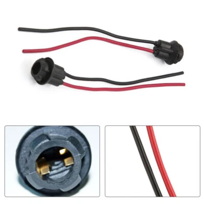 2pcs T10 194 LED Car Wedge Bulbs Holder Adapter Socket Harness Plugs Connector - Image 1 of 4