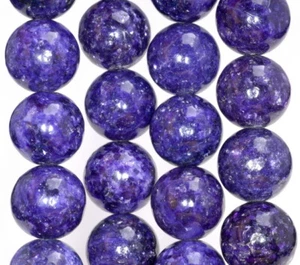 17-18MM PURPLE LEPIDOLITE GEMSTONE GRADE AAA ROUND LOOSE BEADS 8" - Imagen 1 de 4
