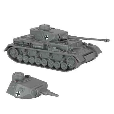 BMC CTS WW2 German Panzer IV Tank Classic Toy Soldier GRAY Plastic Army Vehicle - Image 1 of 4