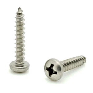 #6 x 3/4" 304 Stainless Steel Phillips Pan Head Wood Screws, 100 Qty (BCP602) - Picture 1 of 1