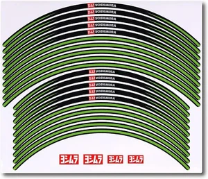 Yoshimura Wheel Rim Sticker Type-A (21/18-19 inch) / 904-221-8400 / Green - Imagen 1 de 2