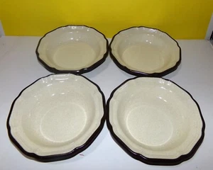 Mikasa Italian Terrace E8901 Set Of (4) Four Antique White Soup 8.5" Bowls Japan - Picture 1 of 3