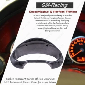 Carbon LHD Impreza WRX/STI 7th-9th GDA/GDB Instrument Cluster Cover for 02-07 Su - Imagen 1 de 23