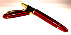 JinHao X450 Red Metal Roller Ball Pen w/Gold Trim Fine 0.5mm Roller Nib Gift Box