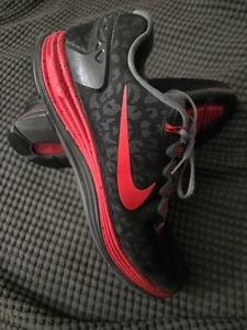 NikeID Lunarglide 5 Sheild Trainer Cheetah Print On Black With Red/Grey Accents - Picture 1 of 9