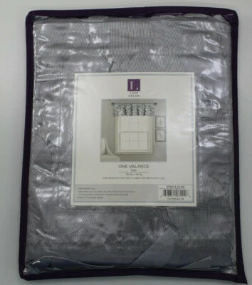 "Cortina de cocina con ventana texturizada gris claro Gigi cenefa individual 14"" X 70"  Foto 1 de 3