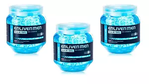 3 x Enliven Men Extreme Blue Hair Gel with Pro-Vitamin B5 250ml FAST DISPATCH - Picture 1 of 5
