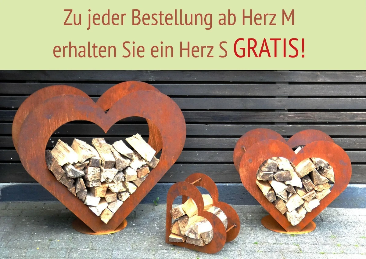 Rostikal Pflanzherz Aus Metall – 90 Cm Große Gartendeko Im Vintage-Look, Bepflanzbar, Edelrost-Finish