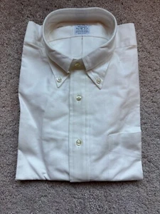 Brooks Brothers VTG NWT Deadstock Makers OCBD White 15.5 2 USA Made Slim Shirt - Picture 1 of 4