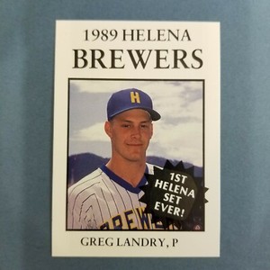 1989 Sports Pro HELENA Brewers #10 GREG LANDRY Abbeville LOUISIANA Baseball Card