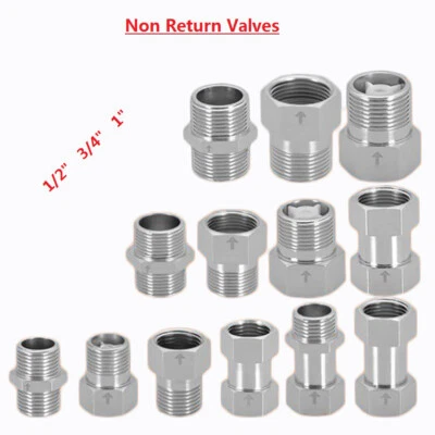 Bsp 1/2" 3/4" 1" Non return Valves - Check Valves Nickel plated Brass Compact