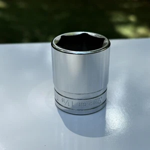 Snap On Tools TW341 1/2 Dr 6 Pt SAE 1 1/16” Flank Dr Shallow Socket USA 1987 NEW - Picture 1 of 12