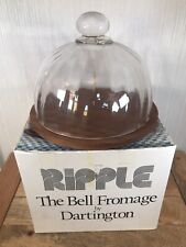 Vintage Dartington Ripple The Bell Fromage Glass Cheese Dome Boxed FT312