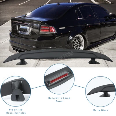 For Acura TL TLX ILX Matte Black Racing GT Style Rear Trunk Spoiler Wing Lip Foto 1 de 4
