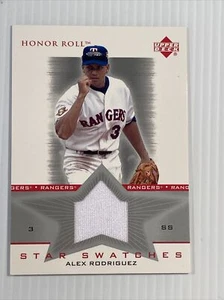 2002 Upper Deck Honor Roll Star Swatches Game Jersey #SSAR4 Alex Rodriguez Fist - Picture 1 of 2