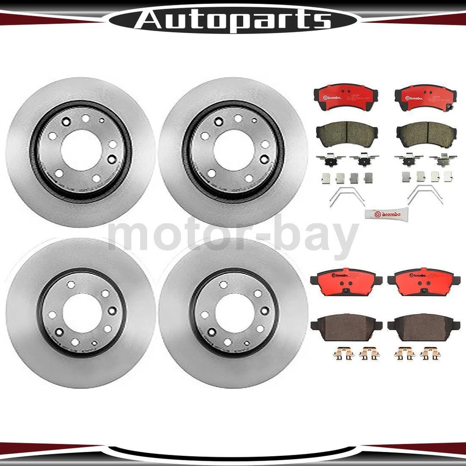 Front Rear Brake Pads and Rotors For Mercury Milan 2011 2010 2009 2008 2007 2006 - Image 1 of 4