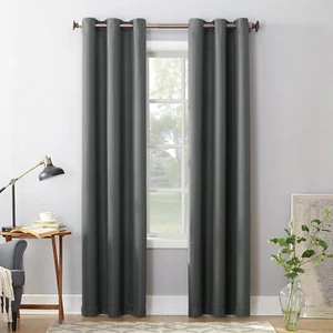 Montego 2-Pack Casual Textured Semi-Sheer Grommet Curtain Panel Pair - Picture 1 of 5