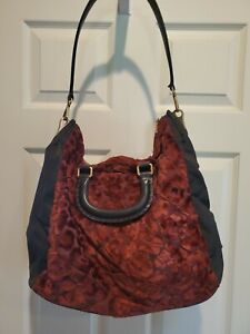 PRADA Suede Carpetbag Slouch Handbag, Rust Colored, Excellent Condition!!! 