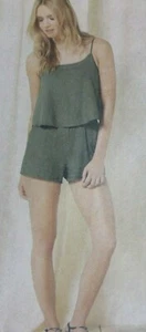 Damen Jumpsuit Gr. 38-40-42-44 Overall Combishort Leinen sommerlich Leicht Neu - Bild 1 von 2