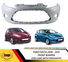 FORD FIESTA MK7 2008 2009 2010 2011 2012 FRONT BUMPER WITH FOG HOLES PRIMED 