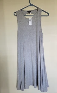 American Eagle Outfitters Charcoal Gray Knit Open Back Sleeveless Dress Sz M NEW - Picture 1 of 3