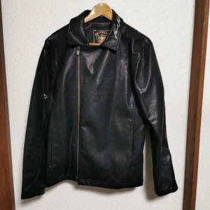 Karl Kani Leather Motorcycle Jacket/Biker Jacket JP L (US M)  Faux-Leather/Fake - Picture 1 of 7