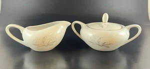 Vintage Kaysons Golden Rhapsody Cream & Sugar Bowl MCM Fine China Japan - Picture 1 of 6