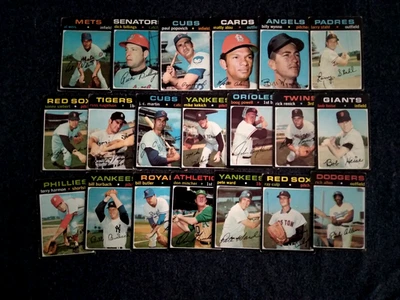 1971 Topps высоты #650-751 Powell Siebert Allen Alou Culp Martin бейсбол лот 20 - Изображение 1 из 4