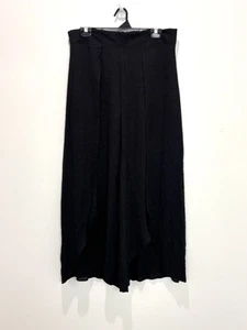 NEW Katies Womens Volume Pants 12 Black Double Layer Elastic Waist Office Casual - Picture 1 of 10