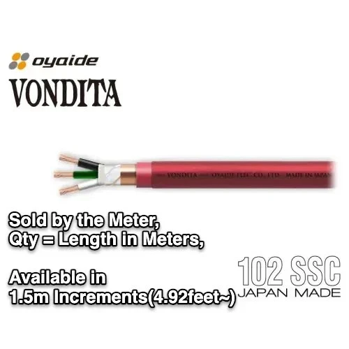 Cable de alimentación Oyaide VONDITA - Se vende en incrementos de 1,5 m (5 pies), cantidad = longitud total Foto 1 de 4